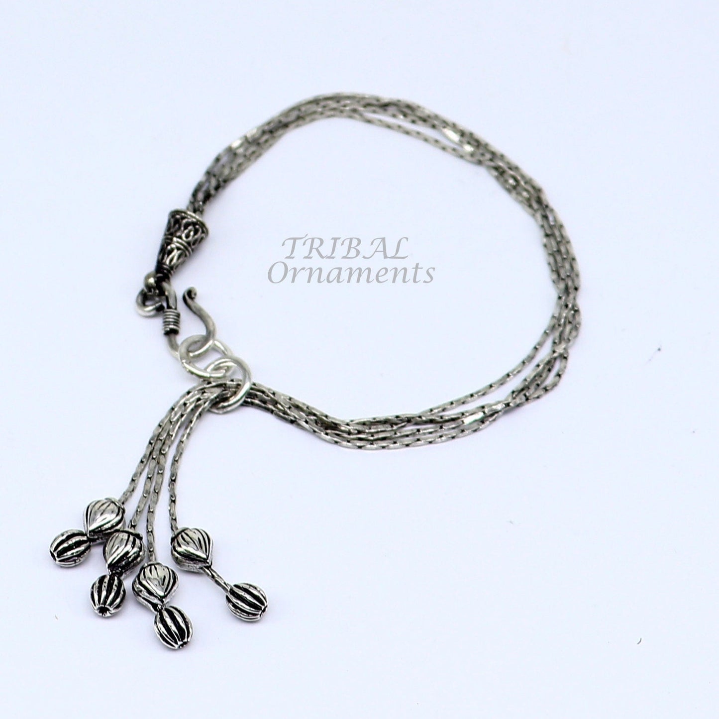 Modern chunky stylish 925 sterling adjustable multiline bracelet jewelry gift jewelry sbr460 - TRIBAL ORNAMENTS