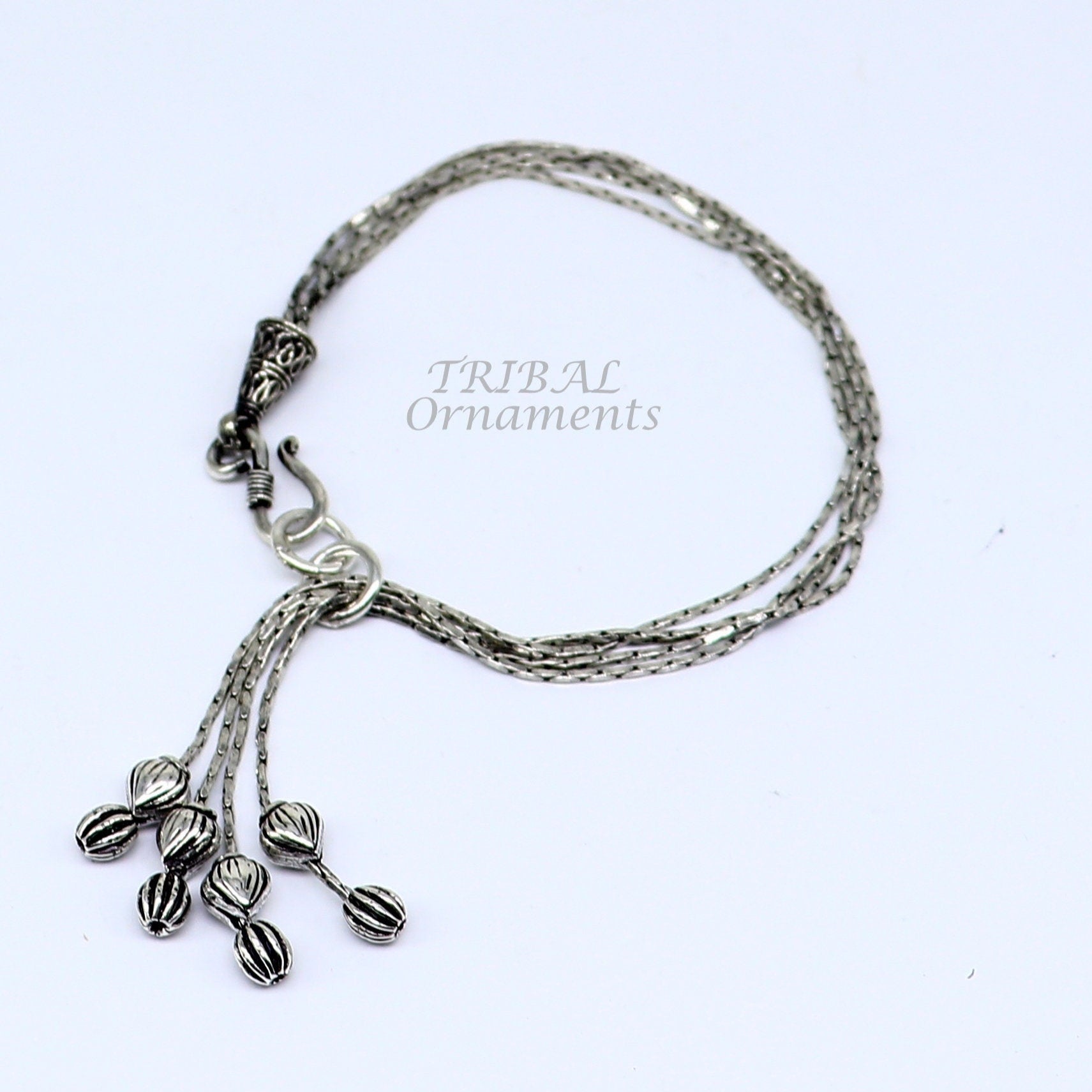Modern chunky stylish 925 sterling adjustable multiline bracelet jewelry gift jewelry sbr460 - TRIBAL ORNAMENTS