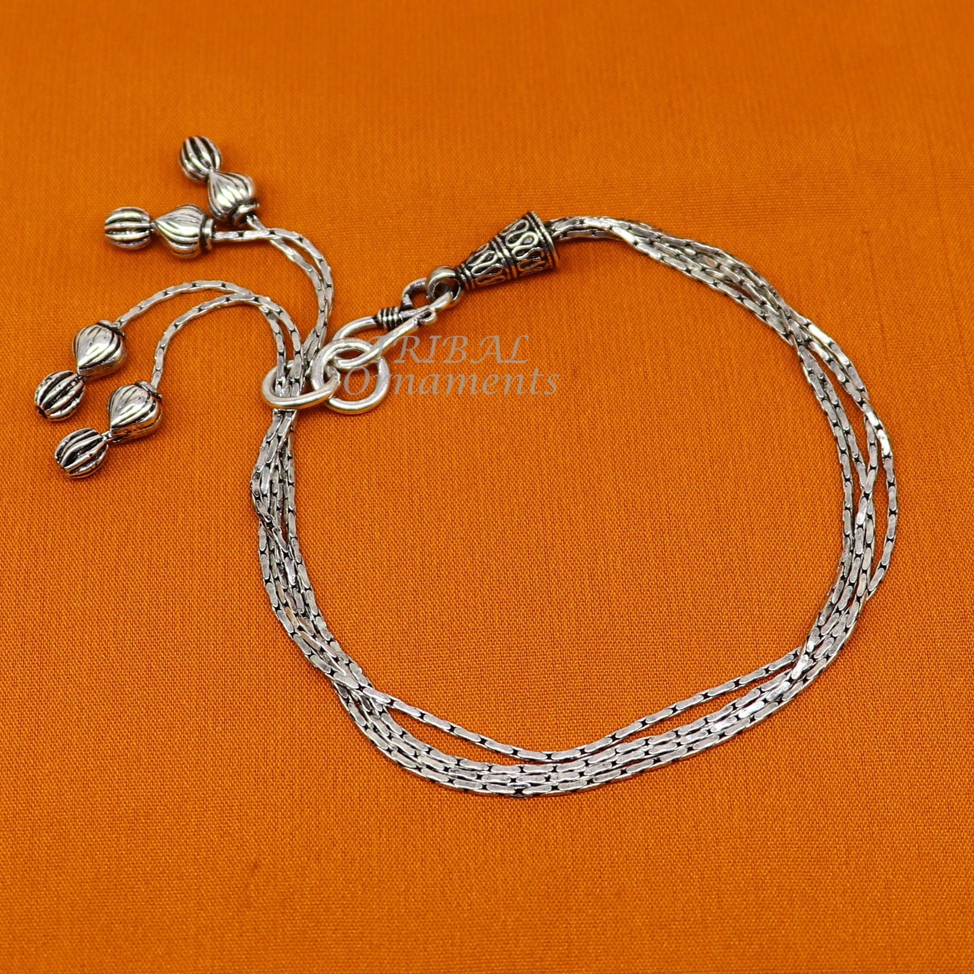 Modern chunky stylish 925 sterling adjustable multiline bracelet jewelry gift jewelry sbr460 - TRIBAL ORNAMENTS
