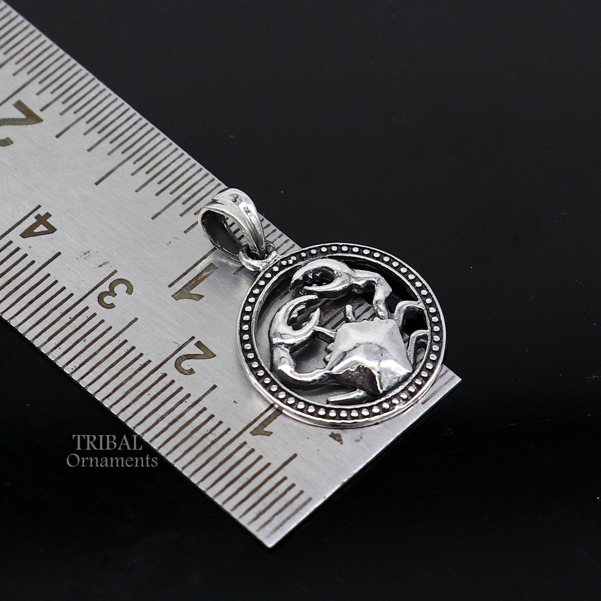 Modern trendy Zodiac sign Cancer symbol pendant 925 sterling silver unique Design horoscope "Kark Rashi" pendant best jewelry nsp581 - TRIBAL ORNAMENTS