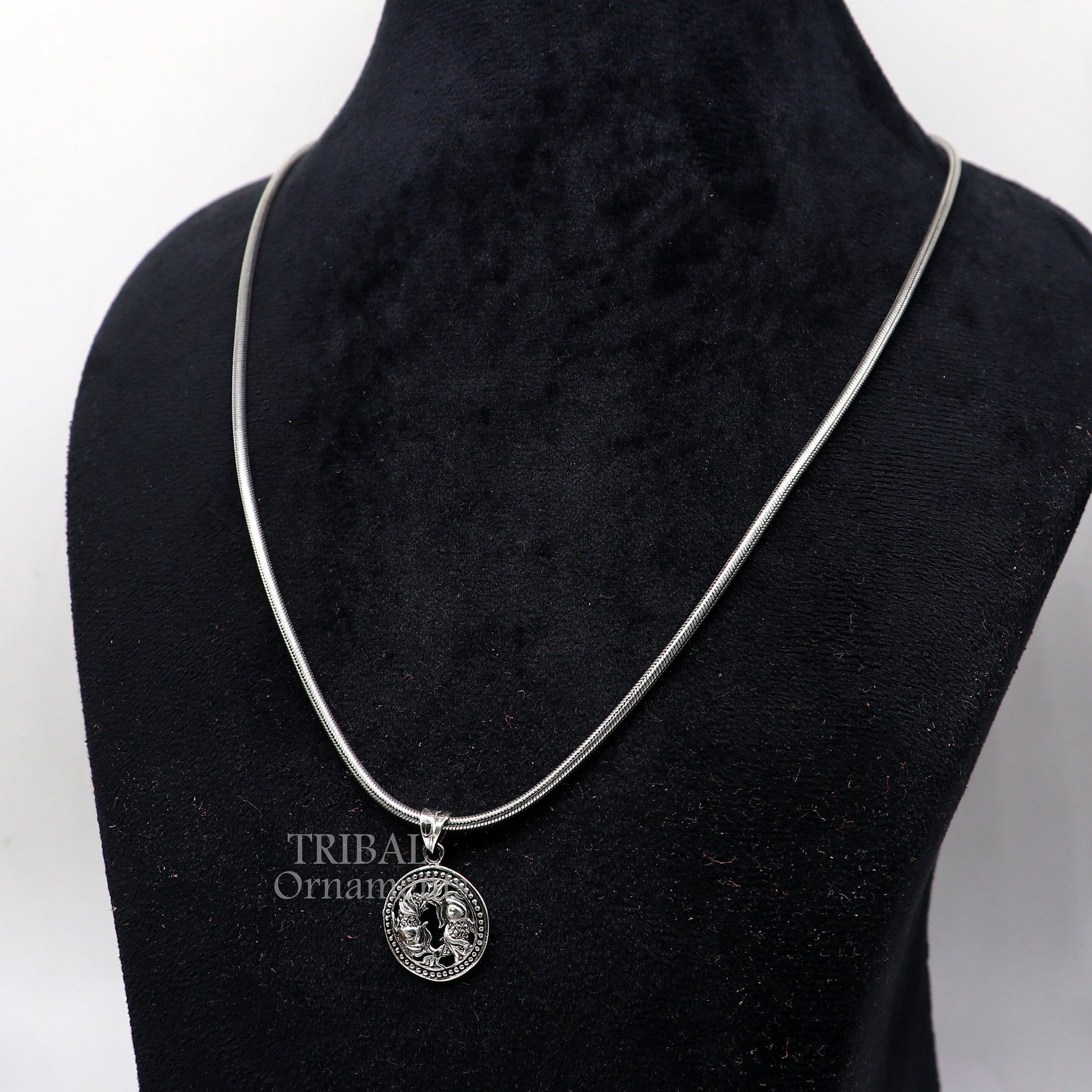 Modern trendy Zodiac sign Pisces symbol pendant 925 sterling silver unique Design horoscope "Meen Rashi" pendant best jewelry nsp577 - TRIBAL ORNAMENTS