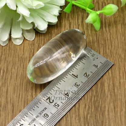 Natural sphatik crystal stone divine lor shiva lingam statue, amazing sphatik lingam puja article for wealth and prosperity stna23 - TRIBAL ORNAMENTS