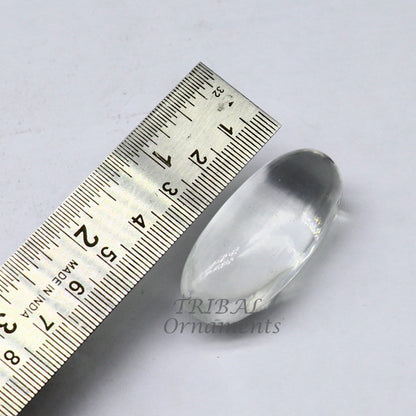 Natural sphatik crystal stone divine lor shiva lingam statue, amazing sphatik lingam puja article for wealth and prosperity stna23 - TRIBAL ORNAMENTS