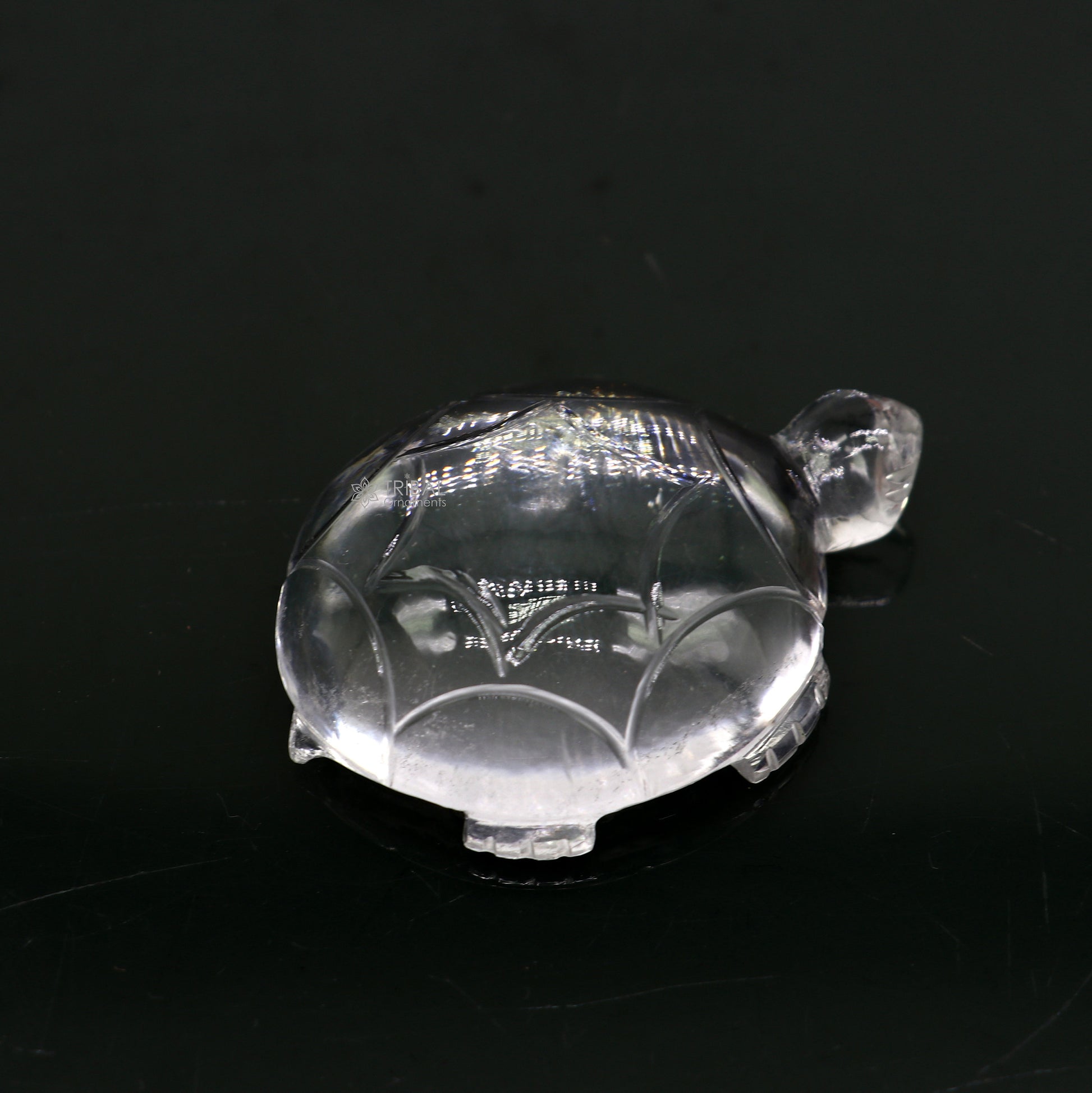 Natural sphatik crystal stone divine tortoise or turtle statue, amazing sphatik tortoise for wealth and prosperity stna30 - TRIBAL ORNAMENTS