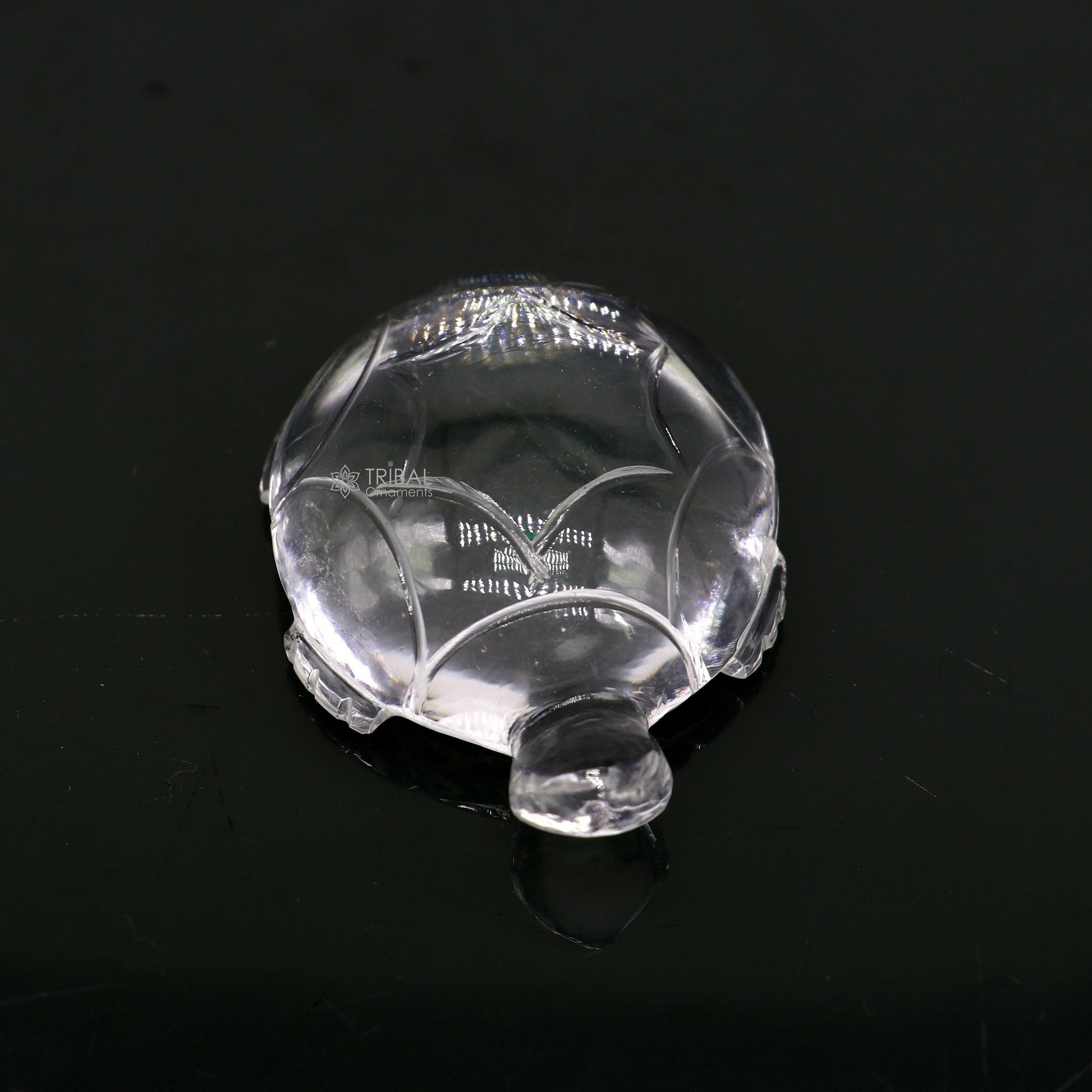 Natural sphatik crystal stone divine tortoise or turtle statue, amazing sphatik tortoise for wealth and prosperity stna30 - TRIBAL ORNAMENTS