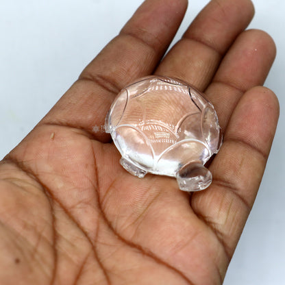 Natural sphatik crystal tortoise statue from Tribal Ornaments, symbolizing wealth and prosperity, detailed and handcrafted.