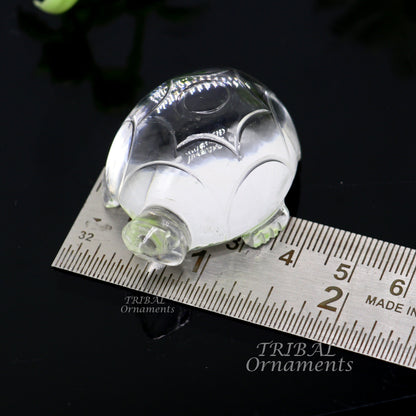 Natural sphatik crystal stone divine tortoise or turtle statue, amazing sphatik tortoise for wealth and prosperity stna31 - TRIBAL ORNAMENTS