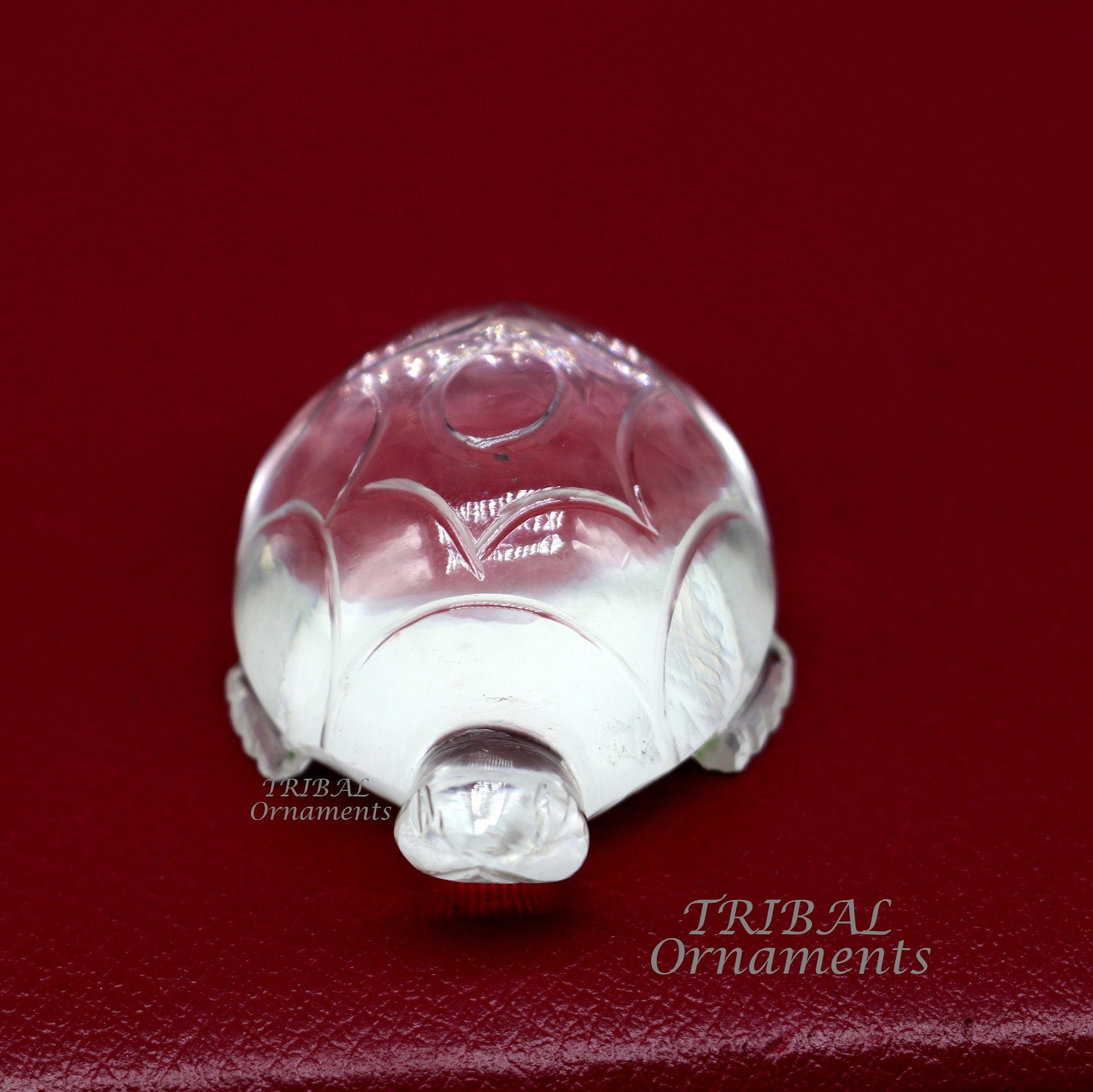 Natural sphatik crystal stone divine tortoise or turtle statue, amazing sphatik tortoise for wealth and prosperity stna31 - TRIBAL ORNAMENTS