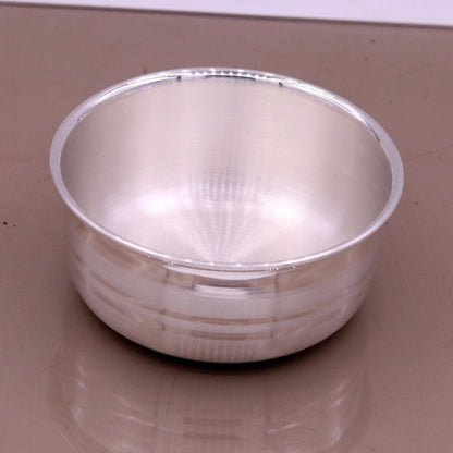 Plain design handmade 999 solid silver bowl, silver vessels, silver utensils, solid silve baby bowl for medical use for health sv07 - TRIBAL ORNAMENTS