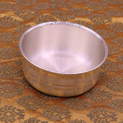 Plain design handmade 999 solid silver bowl, silver vessels, silver utensils, solid silve baby bowl for medical use for health sv07 - TRIBAL ORNAMENTS