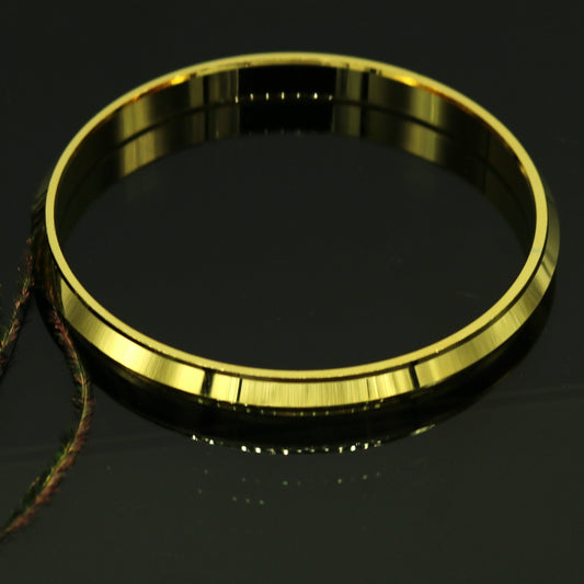 Punjabi Sikh solid silver handmade gold polished bangle bracelet kada, amazing customized design personalized gift for toddlers tribal jewelry nssk231 - TRIBAL ORNAMENTS