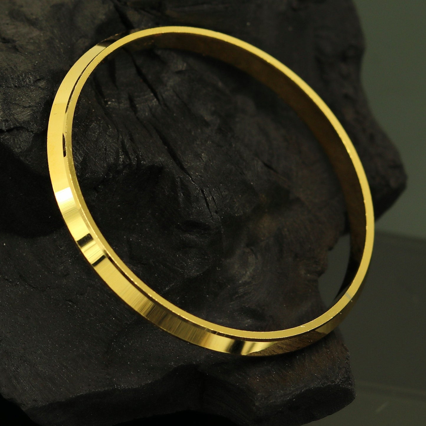 Punjabi Sikh solid silver handmade gold polished bangle bracelet kada, amazing customized design personalized gift for toddlers tribal jewelry nssk231 - TRIBAL ORNAMENTS