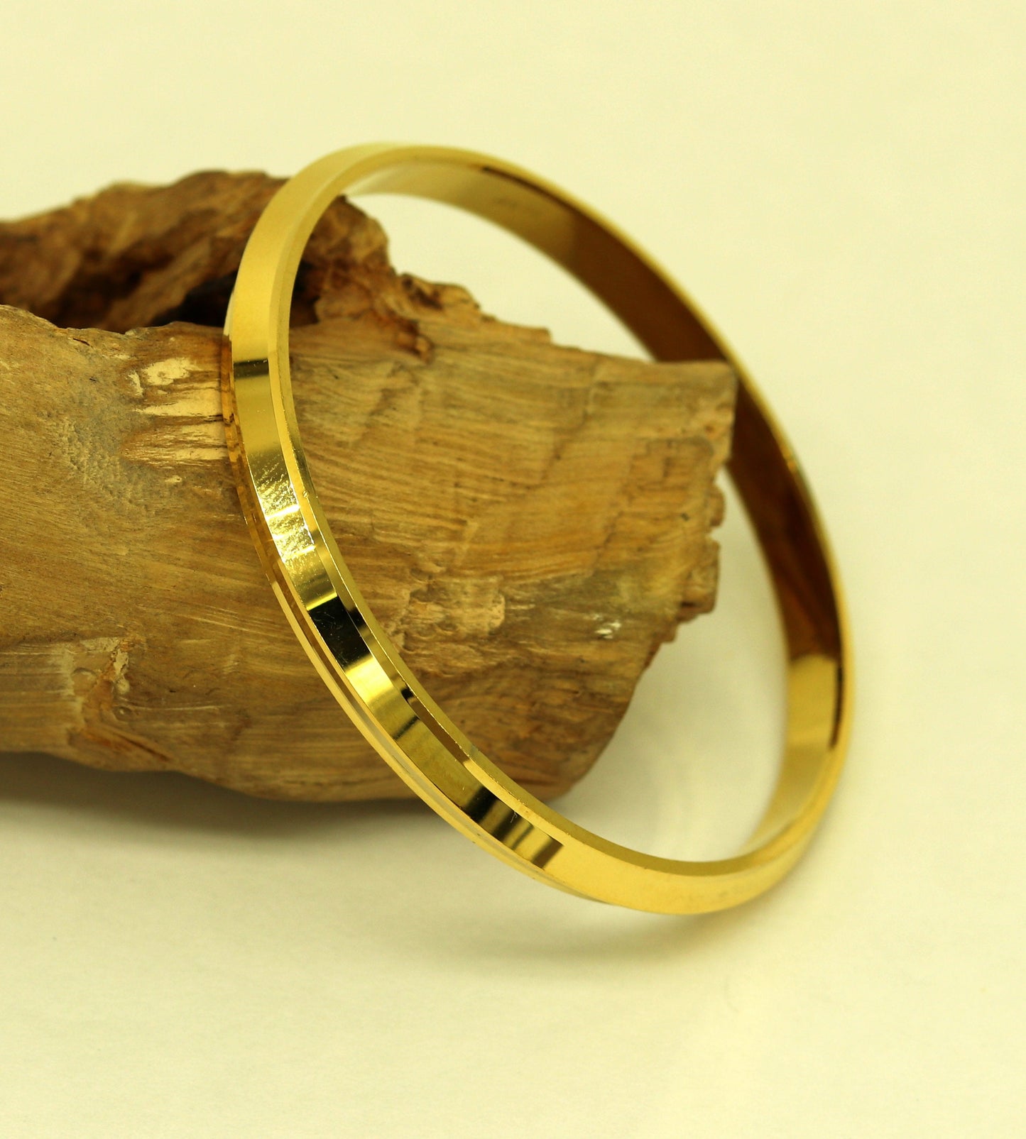 Punjabi Sikh solid silver handmade gold polished bangle bracelet kada, amazing customized design personalized gift for toddlers tribal jewelry nssk231 - TRIBAL ORNAMENTS