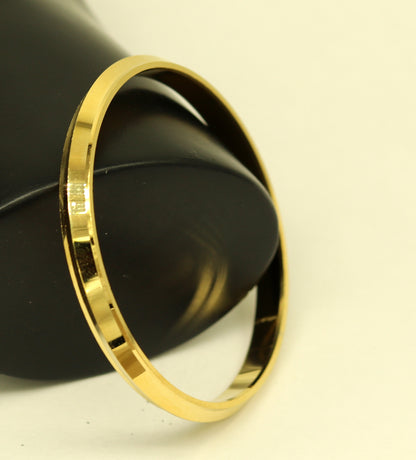 Punjabi Sikh solid silver gold-polished bangle bracelet by TRIBAL ORNAMENTS, handmade jewelry for toddlers, personalized gift.