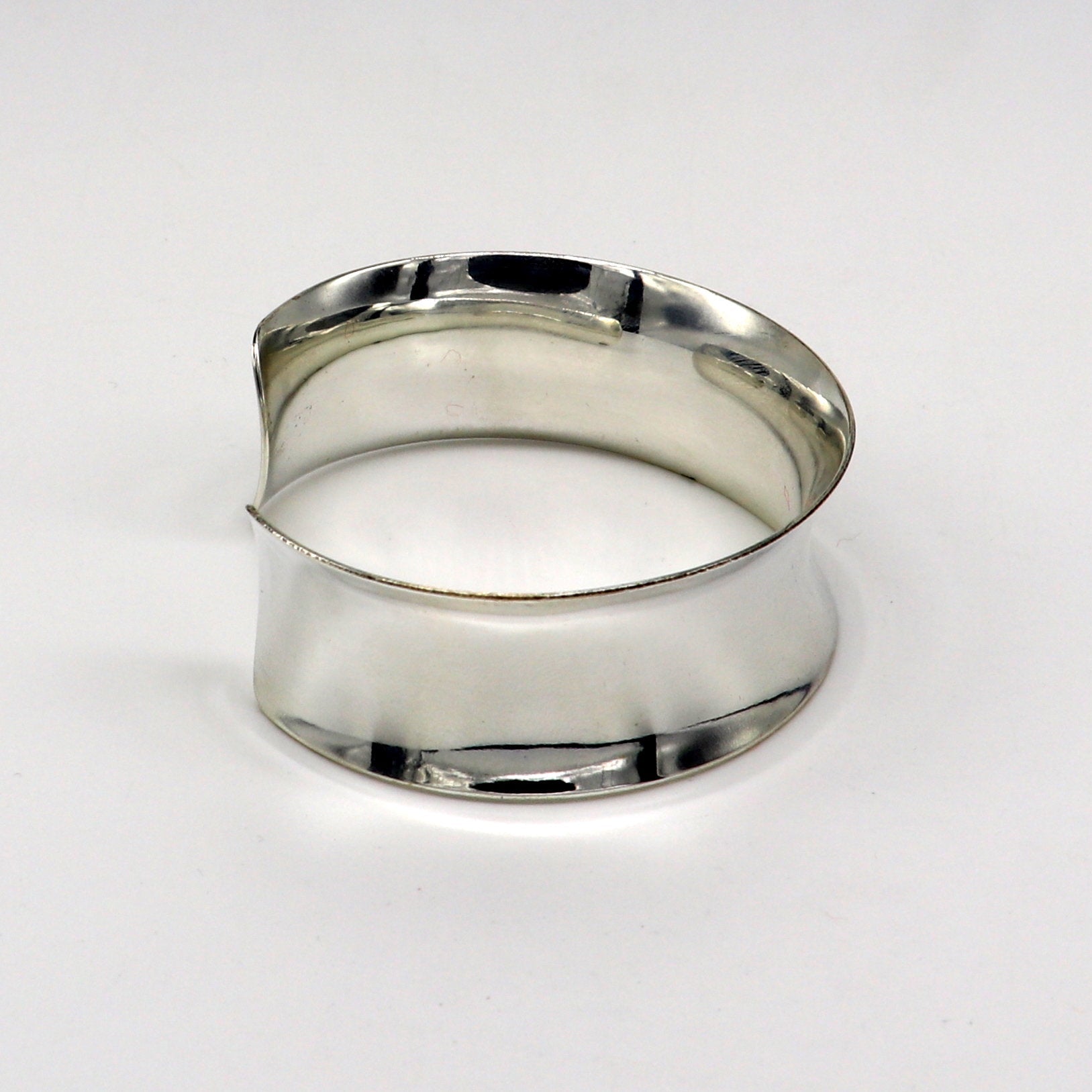 Pure 925 sterling silver fabulous bright shiny curved bracelet, new trendy modern fancy Bollywood style elegant cuff bangle bracelet cuff19 - TRIBAL ORNAMENTS