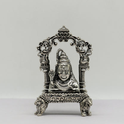 Pure 925 Sterling silver handmade antique look Indian idols Lord Shiva stunning statue figurine, puja articles best decorative gift art12 - TRIBAL ORNAMENTS