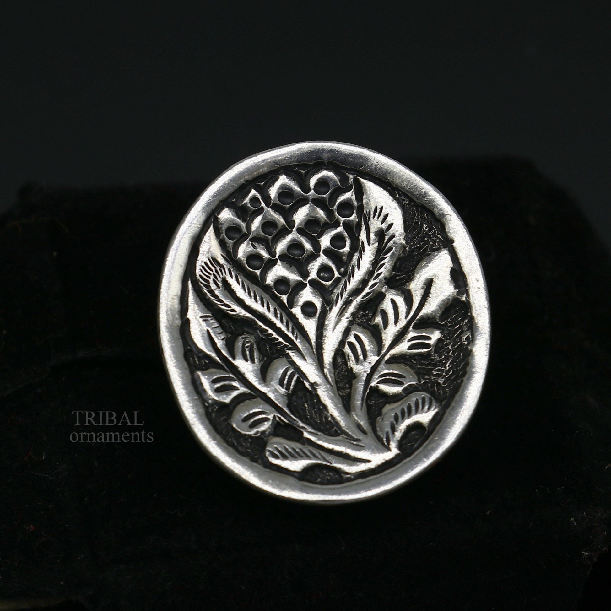 Pure 925 sterling silver handmade gorgeous flower shape adjustable ring band, unisex stylish gifting chitai work tribal ethnic jewelry sr303 - TRIBAL ORNAMENTS