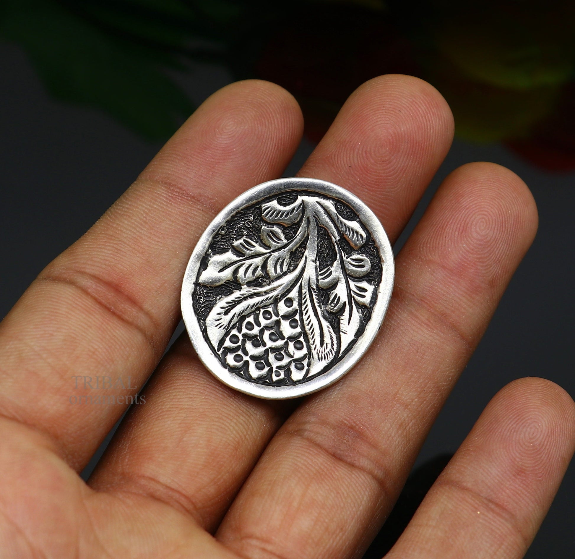 Pure 925 sterling silver handmade gorgeous flower shape adjustable ring band, unisex stylish gifting chitai work tribal ethnic jewelry sr303 - TRIBAL ORNAMENTS