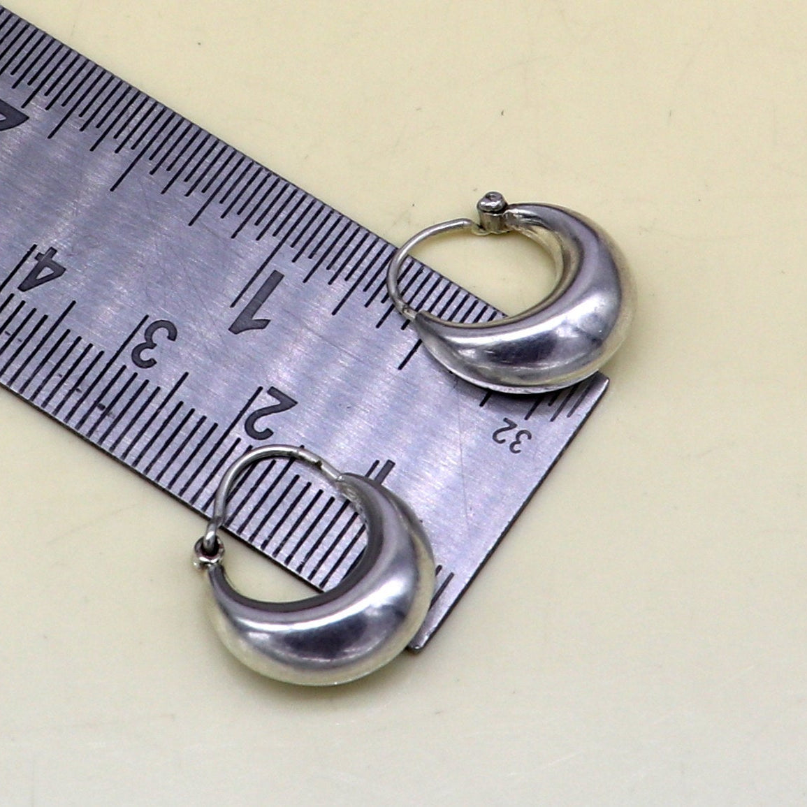 925 sterling silver handmade hoops kundal earring, excellent designer fancy daily use hook earring ear wire tribal vintage jewelry s891 - TRIBAL ORNAMENTS