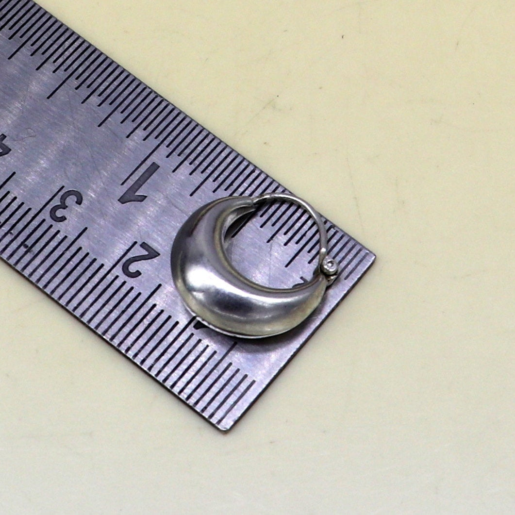 925 sterling silver handmade hoops kundal earring, excellent designer fancy daily use hook earring ear wire tribal vintage jewelry s891 - TRIBAL ORNAMENTS