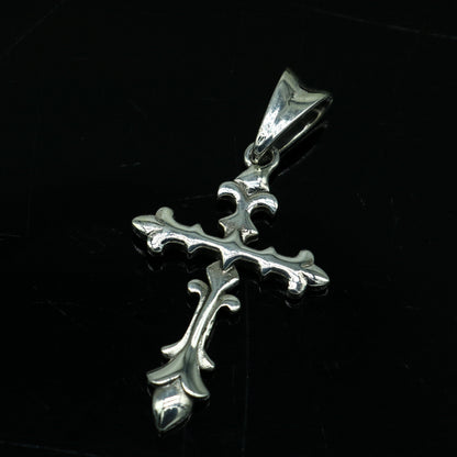 Sterling silver cross pendant by TRIBAL ORNAMENTS featuring vintage, stylish design perfect for unisex jewelry and gifting.