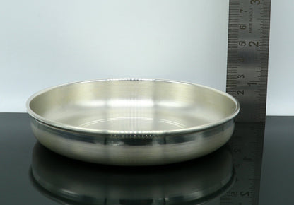 Pure 999 fine silver handmade plate or tray, best baby gifting food serving plate, silver utensils, silver vessel, silver article sv154 - TRIBAL ORNAMENTS