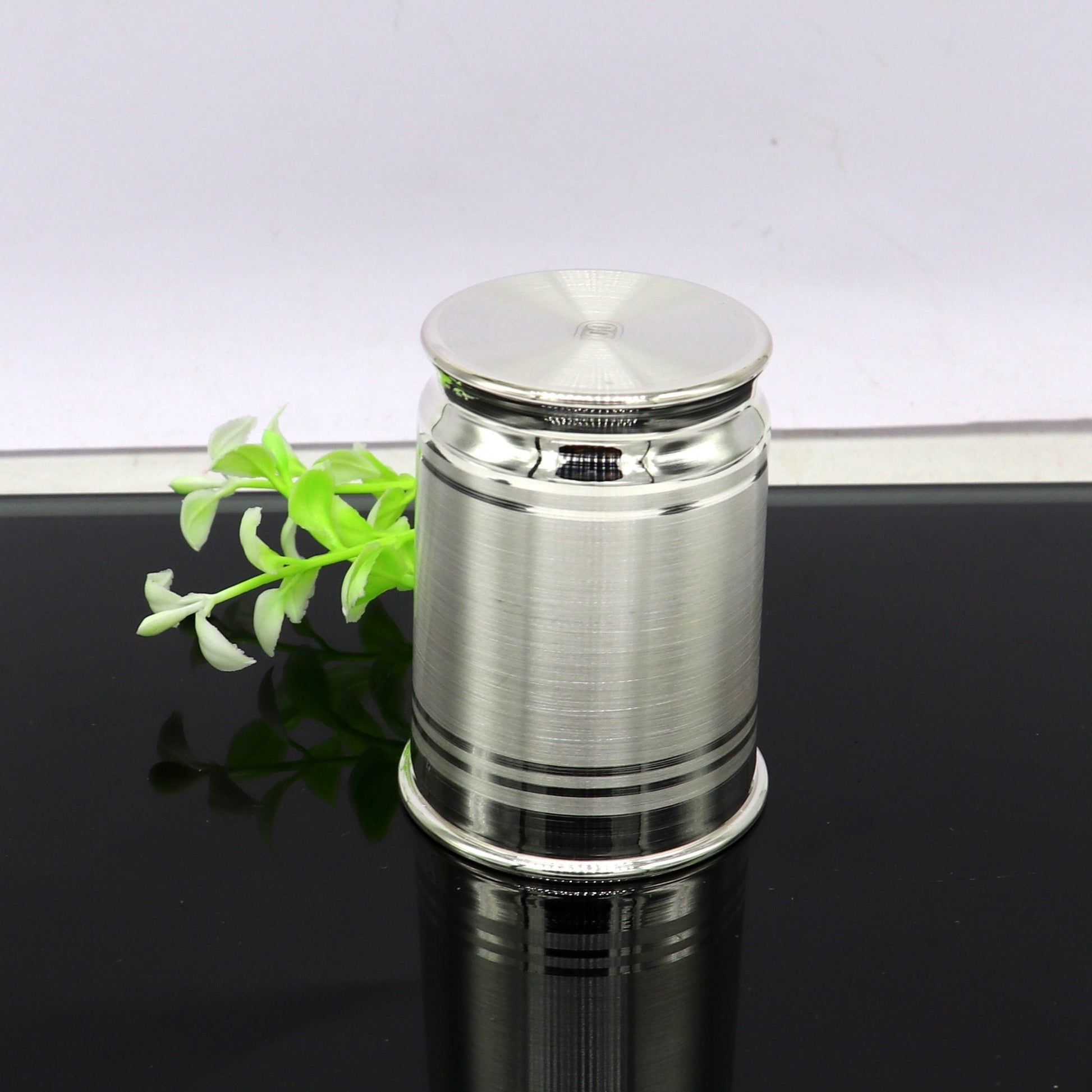 Pure 999 fine silver handmade vessel, water/milk Glass tumbler, silver flask, baby kids silver utensils stay healthy gift article  sv104 - TRIBAL ORNAMENTS
