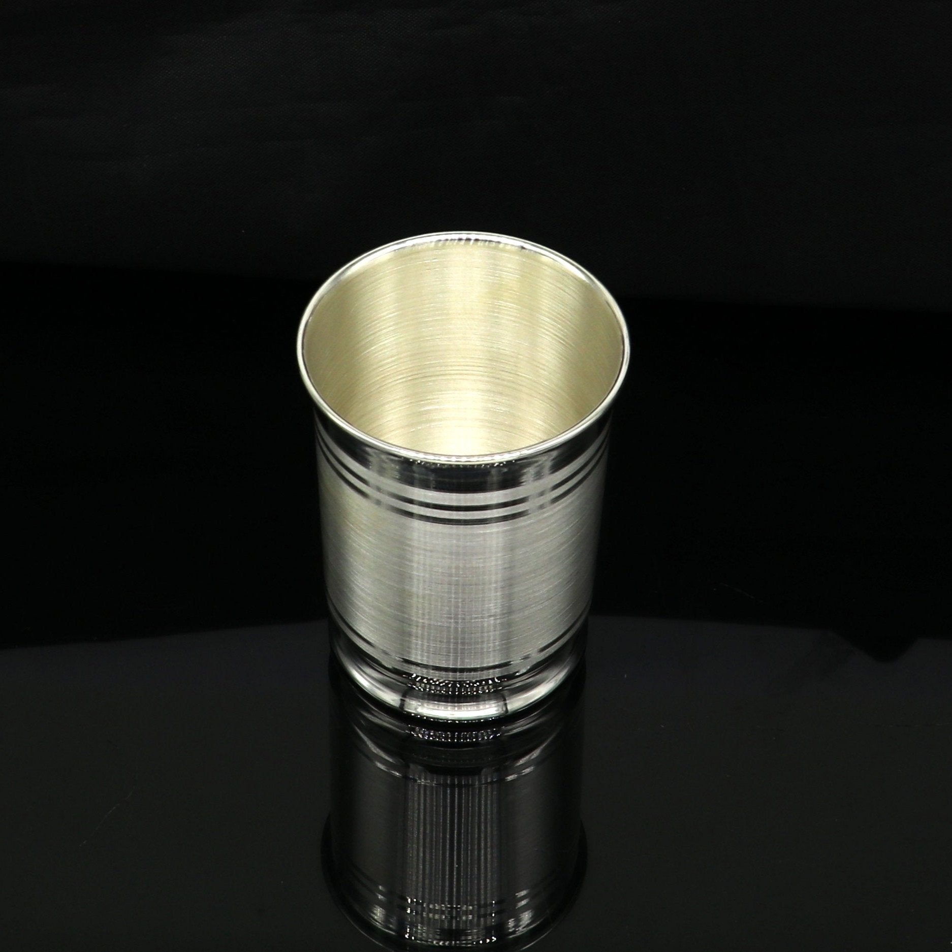 Pure 999 fine silver handmade vessel, water/milk Glass tumbler, silver flask, baby kids silver utensils stay healthy gift article  sv104 - TRIBAL ORNAMENTS