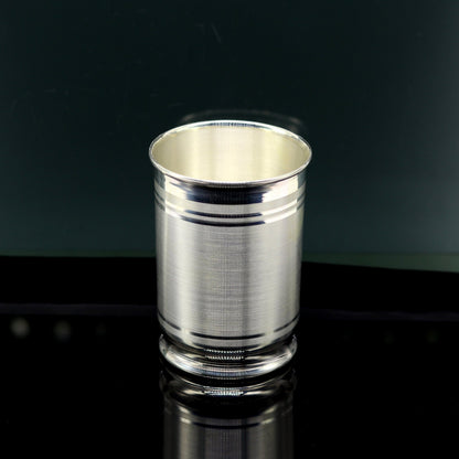 Pure 999 fine silver handmade vessel, water/milk Glass tumbler, silver flask, baby kids silver utensils stay healthy water glass sv100 - TRIBAL ORNAMENTS
