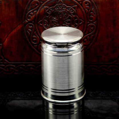 Pure 999 fine silver handmade vessel, water/milk Glass tumbler, silver flask, baby kids silver utensils stay healthy water glass sv100 - TRIBAL ORNAMENTS