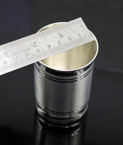 Pure 999 fine silver handmade vessel, water/milk Glass tumbler, silver flask, baby kids silver utensils stay healthy water glass sv100 - TRIBAL ORNAMENTS