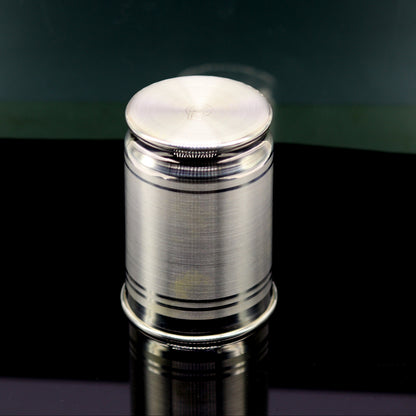 Pure 999 fine silver handmade vessel, water/milk Glass tumbler, silver flask, baby kids silver utensils stay healthy water glass sv100 - TRIBAL ORNAMENTS