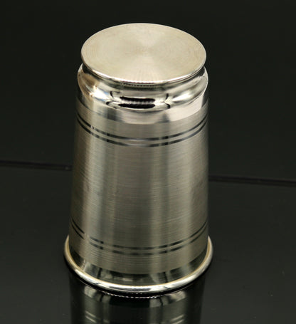Pure 999 fine silver handmade vessels, water/milk Glass tumbler, silver flask, baby kids silver utensils stay healthy water glass sv71 - TRIBAL ORNAMENTS