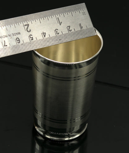 Pure 999 fine silver handmade vessels, water/milk Glass tumbler, silver flask, baby kids silver utensils stay healthy water glass sv71 - TRIBAL ORNAMENTS
