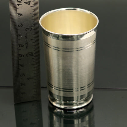 Pure 999 fine silver handmade vessels, water/milk Glass tumbler, silver flask, baby kids silver utensils stay healthy water glass sv71 - TRIBAL ORNAMENTS