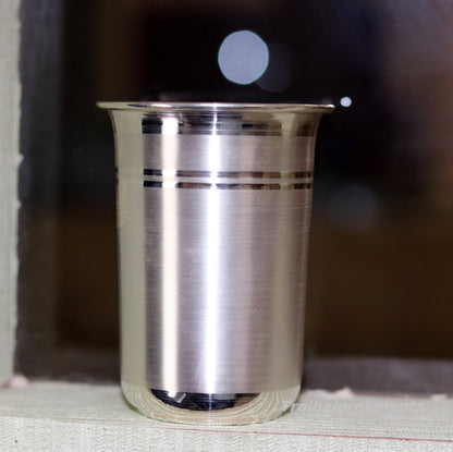 Pure 999 fine silver handmade vessels, water/milk Glass tumbler, silver flask, baby silver utensils for stay healthy from bacteria sv39 - TRIBAL ORNAMENTS