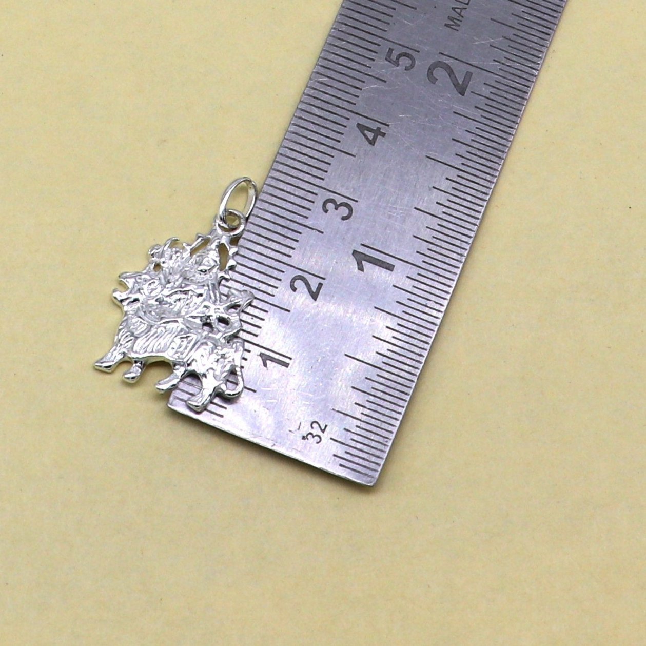 Pure fine 925 sterling silver maa bhawani flexible pedant, fabulous silver unisex pendant  jewelry from India, unique fancy jewelry ssp424 - TRIBAL ORNAMENTS