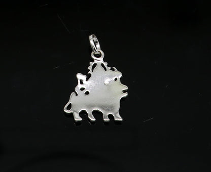 925 sterling silver Maa Bhawani pendant, unisex jewelry featuring intricate tribal design from TRIBAL ORNAMENTS.