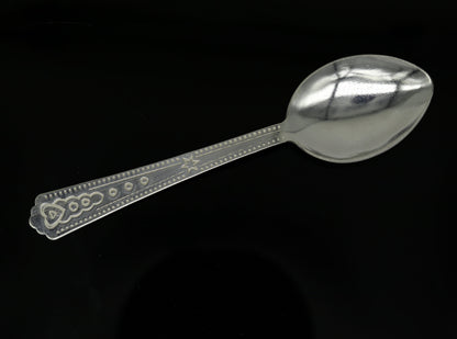 Pure sterling silver handmade solid silver spoon kitchen utensils, vessels, silver has antibacterial properties, keep stay healthy sv57 - TRIBAL ORNAMENTS