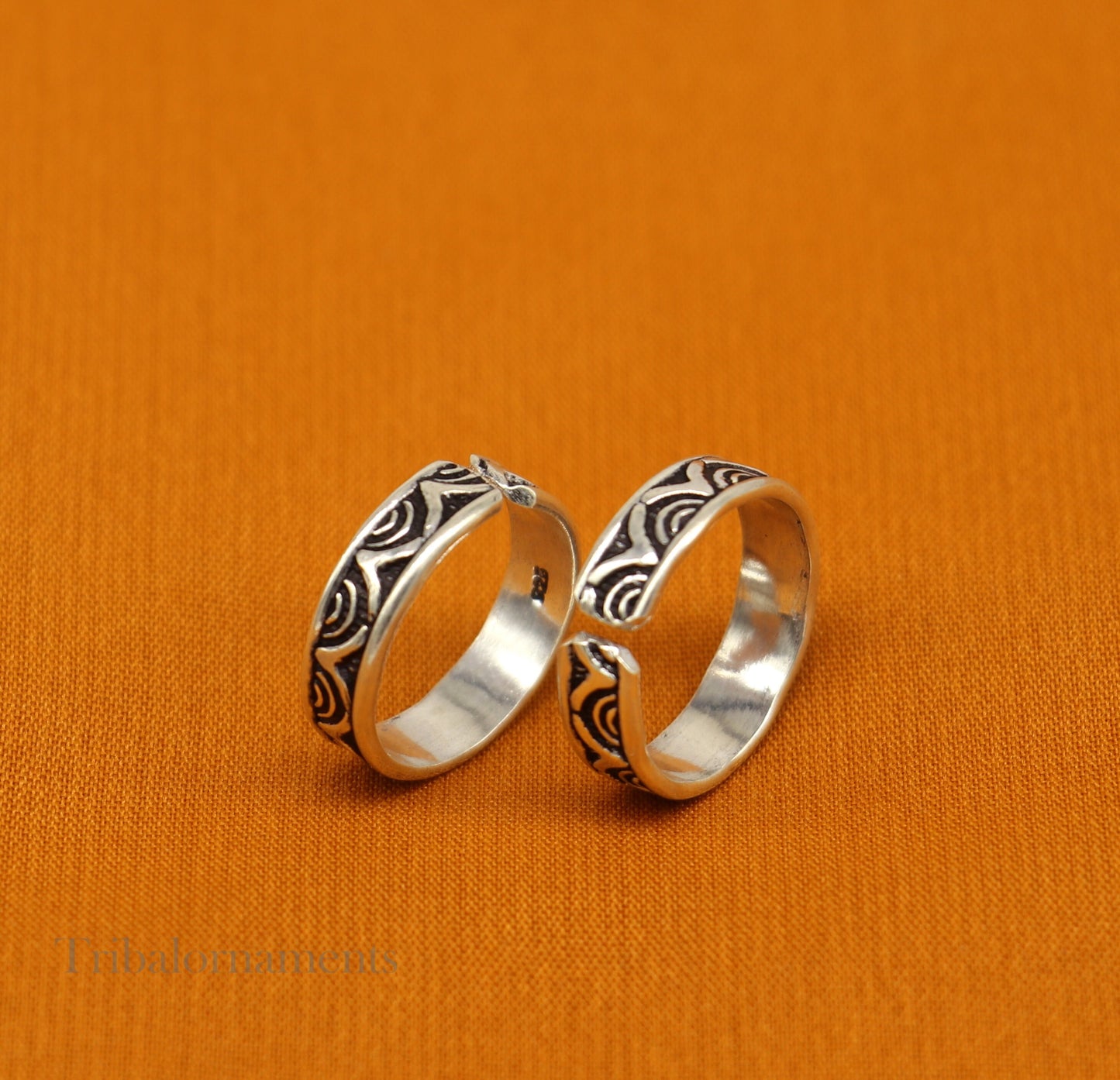 Solid Adjustable Toe ring 92.5 sterling silver handmade stunning toe ring, toe band stylish modern women's brides jewelry from india toer109 - TRIBAL ORNAMENTS