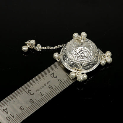 Solid silver chattar or chhatra, silver umbrella god temple art, Gorgeous  hand craved Solid silver temple article, temple utensils su522 - TRIBAL ORNAMENTS