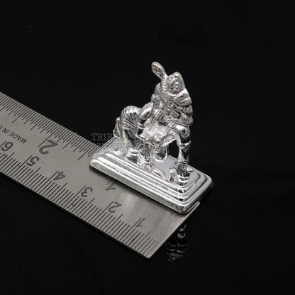 Solid silver handmade design indian idol little krishna, Ladu Gopal,crawling Krishna statue sculpture home temple puja art, utensils su736 - TRIBAL ORNAMENTS