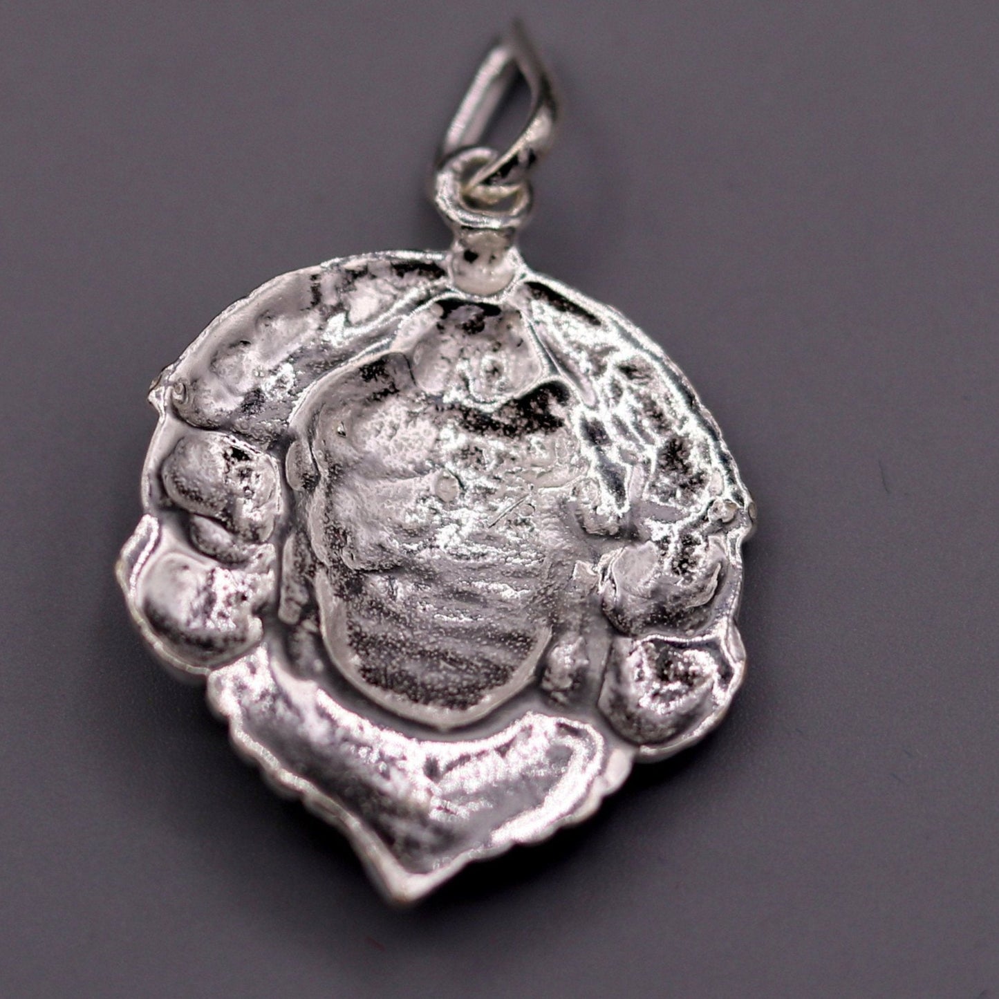 Solid silver handmade indian idol three face lord Hanumaan Bajarang bali pendant from rajasthan India god pendant locket jewelry snp02 - TRIBAL ORNAMENTS