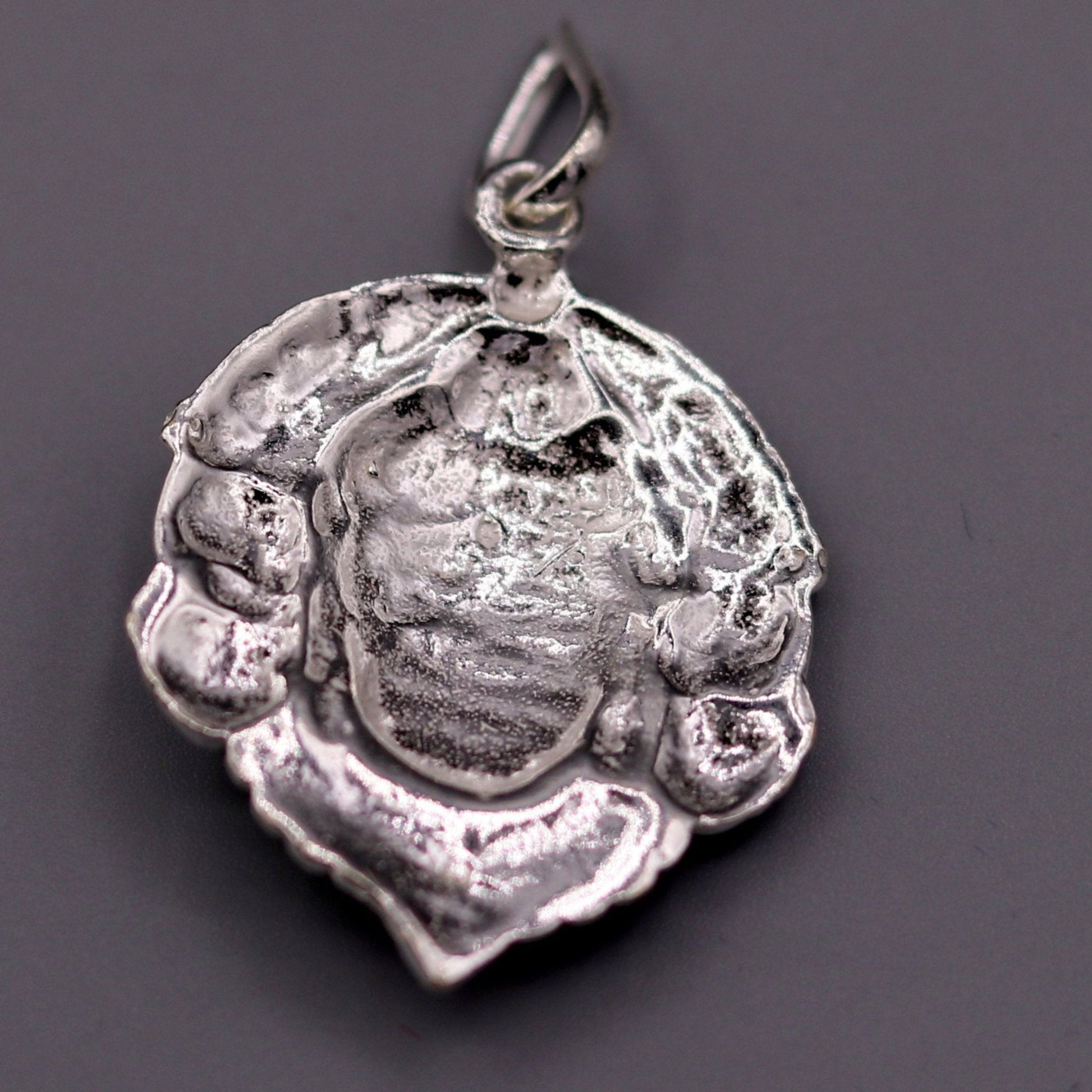 Solid silver handmade indian idol three face lord Hanumaan Bajarang bali pendant from rajasthan India god pendant locket jewelry snp02 - TRIBAL ORNAMENTS