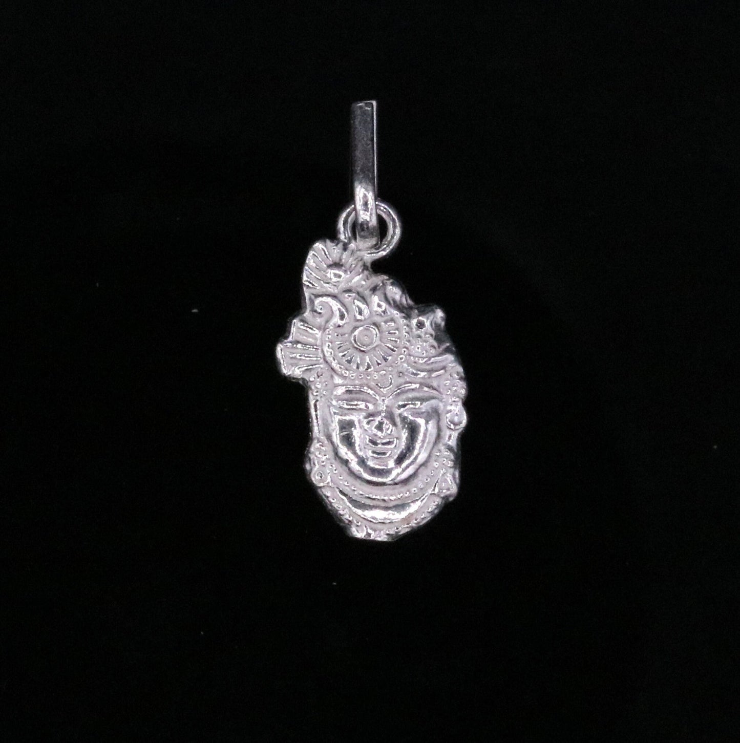 Solid silver handmade indian idol vishnu shreenathji pendant from rajasthan India god shree krishna pendant locket nsp03 - TRIBAL ORNAMENTS