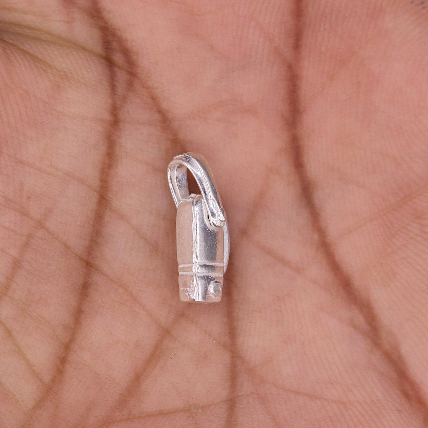 Solid silver handmade small tiny knife pendant to protect you and kids from negative energy rajasthan India pendant locket nsp05 - TRIBAL ORNAMENTS