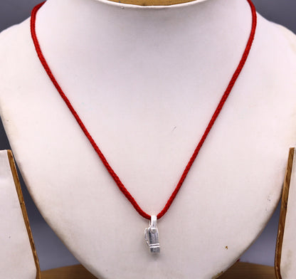 Solid silver small knife pendant by TRIBAL ORNAMENTS, handcrafted jewelry for protection and negative energy shielding.
