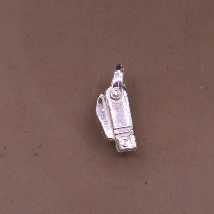 Solid silver small knife pendant by TRIBAL ORNAMENTS, handmade tribal jewelry for protection from negative energy.