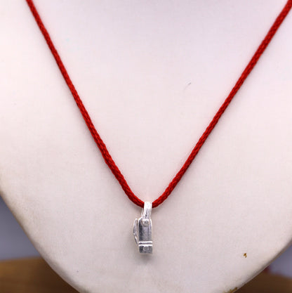 Solid silver small knife pendant by TRIBAL ORNAMENTS, handmade jewelry for protection against negative energy for kids and adults.