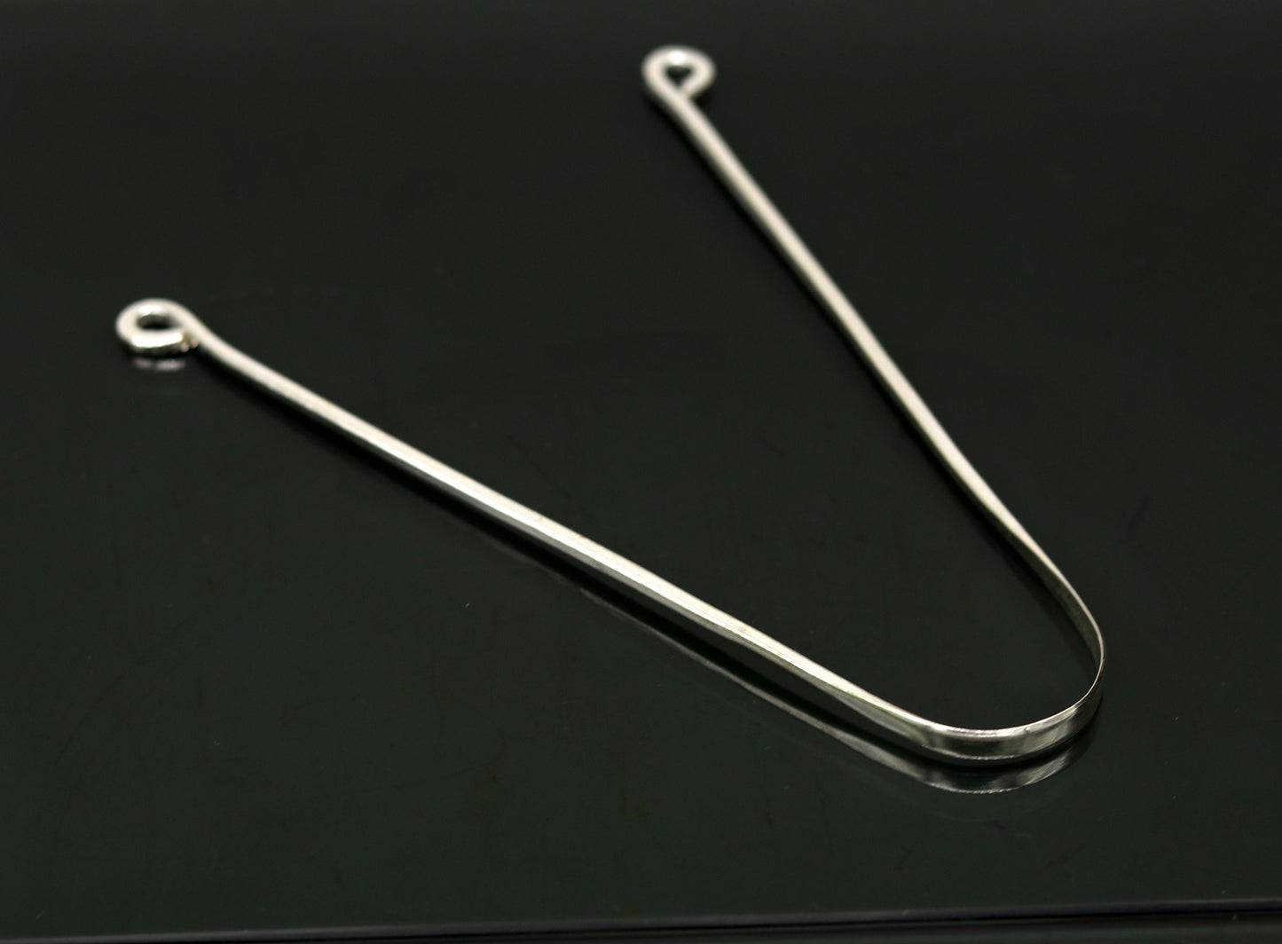 Solid silver handmade tongue cleaner 11.5 inches long U shape healthy mouth cleaner tools for stay healthy, excellent personalized gift tc02 - TRIBAL ORNAMENTS